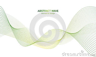 Abstract colorfull wave element for design. Digital frequency track equalizer. Stylized line art background.Vector illustration. Cartoon Illustration