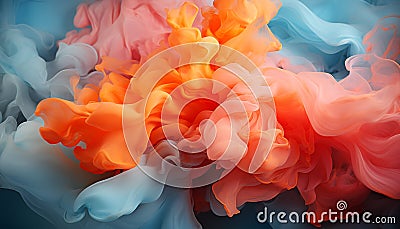 Abstract colors in motion create a vibrant, futuristic underwater fantasy generated by AI Stock Photo