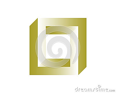 Abstract colour 3D spiral shape. Vector dimensional object. Geometrical polygonal dimensional object Vector Illustration