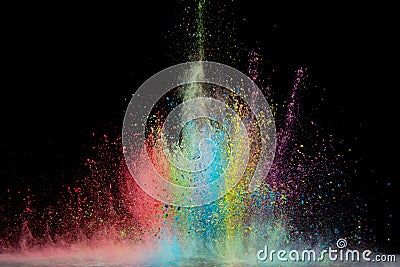 Abstract colour powder splatted background Stock Photo