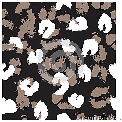 Abstract Colourful Brushstrokes leopard Seamless Print/Pattern in Vector Vector Illustration