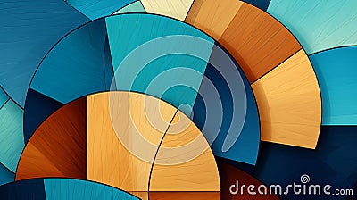 Abstract colourful geometric hemisphere curves graphic design illustration wallpaper Cartoon Illustration