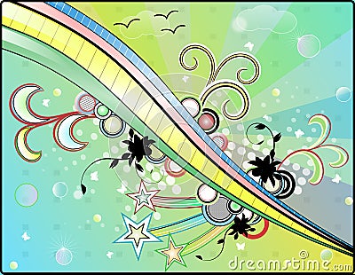 Abstract colourful illustration Cartoon Illustration