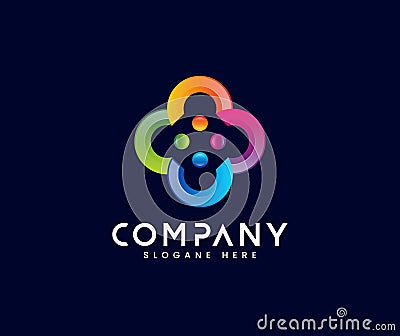 Abstract colourful medicine logo design Stock Photo