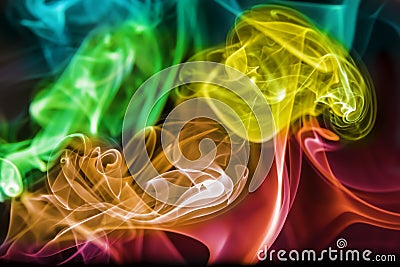 Abstract Colourful Smoke Stock Photo