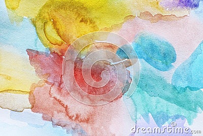 Abstract colourful watercolor background Stock Photo