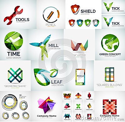 Abstract company logo collection Vector Illustration