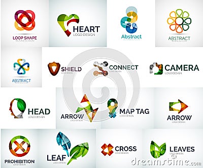 Abstract company logo collection Vector Illustration