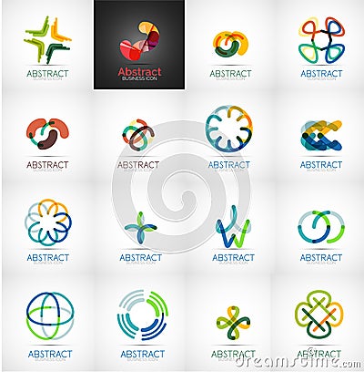 Abstract company logo collection Vector Illustration