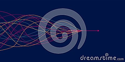 Abstract complexity connection arrow direction. Vector Illustration