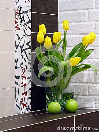 Abstract composition with flowers Stock Photo