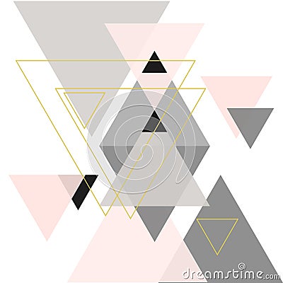 Abstract composition of geometric shapes. Vector Illustration