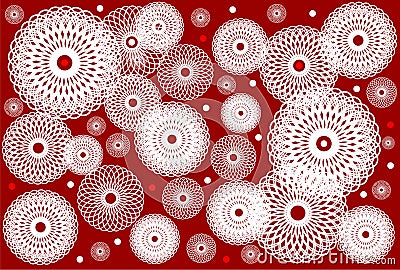 Abstract composition of ornamental circles Vector Illustration