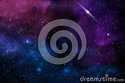 Abstract composition on the topic of cosmos of nebulous textures, lights and gradients to serve as background Stock Photo