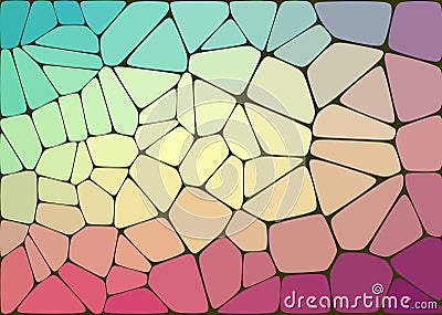 Abstract composition with voronoi geometric shapes Vector Illustration