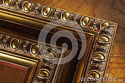Wooden Decorative Frames for Pictures Stock Photo
