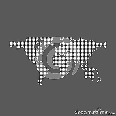 Abstract computer graphic World map Vector Illustration