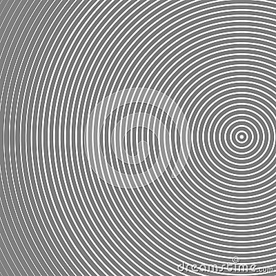 Abstract concentric circles texture in black and white colors, background pattern in modern style. Vector Illustration
