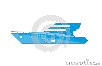 Abstract concept of a sea yacht Vector Illustration