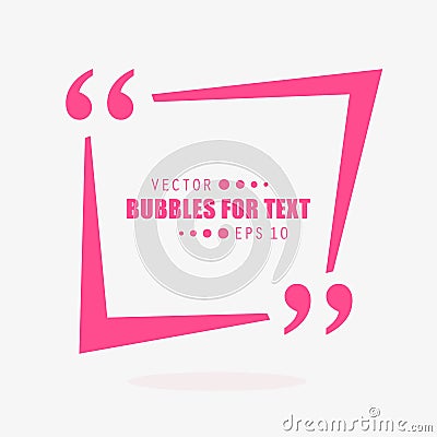 Abstract concept vector empty speech square quote text bubble Vector Illustration