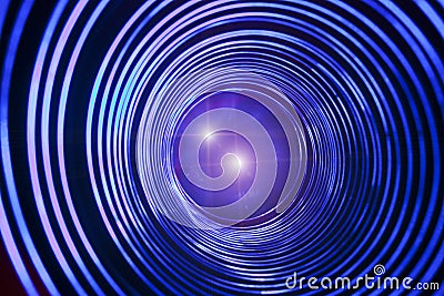 Abstract conceptual background with futuristic high tech wormhole tunnel Stock Photo
