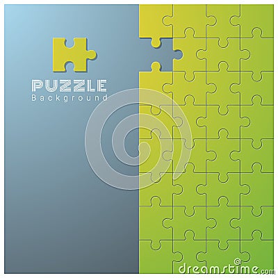 Abstract conceptual background with incomplete jigsaw puzzle Vector Illustration