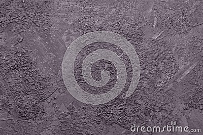 Abstract concrete background of a beautiful dark lilac shade. Photo with a texture of uneven plaster Stock Photo