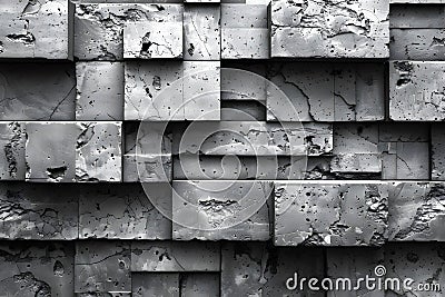 Abstract Concrete Block Texture for Architectural and Design Background Generative AI Stock Photo