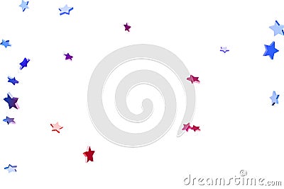 Abstract confetti flying star. Vector Illustration