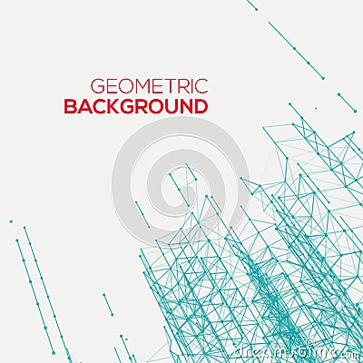 Abstract connect geometric background Vector Illustration