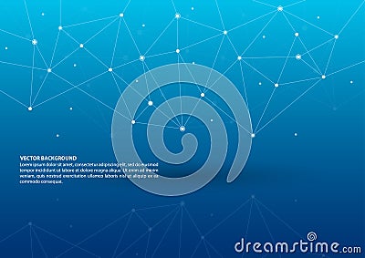 Abstract connecting theme background Vector Illustration