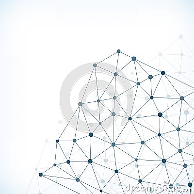 Abstract connection points background Vector Illustration