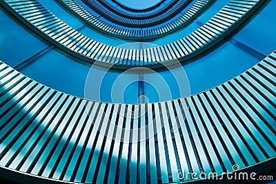 Abstract construction details of steel and glass Stock Photo