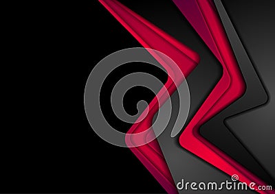 Abstract contrast black red corporate background Vector Illustration