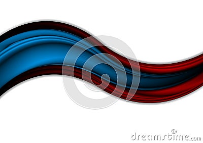 Abstract contrast red blue waves Vector Illustration