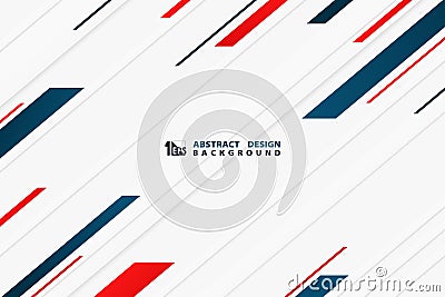 Abstract contrast of tech blue with red colors decoration for business template design. illustration vector eps10 Vector Illustration