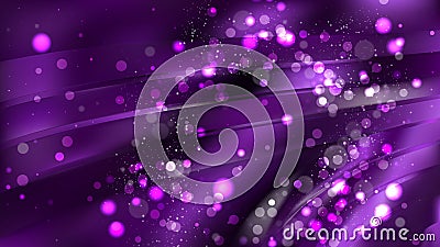Abstract Cool Purple Blurry Lights Background Vector Stock Photo