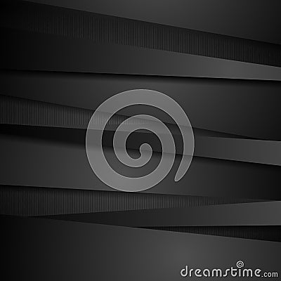 Abstract corporate black stripes tech background Vector Illustration