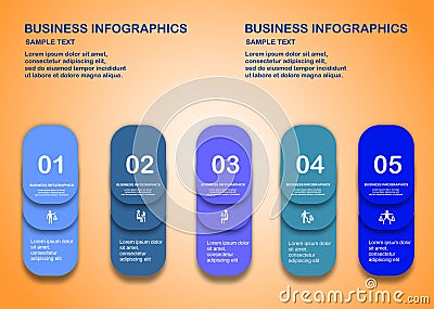 Abstract Corporate Business Infographics Numbered Label Template Design Vector Vector Illustration