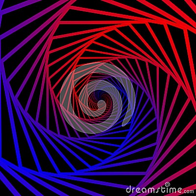 Abstract cosmic, twisting lines background. Nano technology structure, visual effects. Vector Illustration