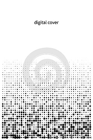 Abstract cover with pixels Vector Illustration
