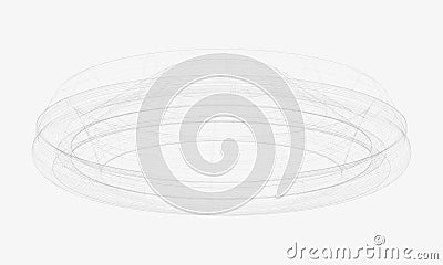 Abstract covered round arena sketch Vector Illustration