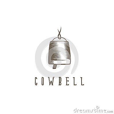Abstract cowbell with rope vector design Vector Illustration