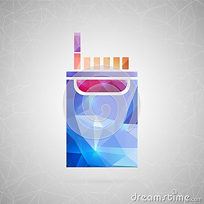 Abstract creative concept icon of cigarette. For web and mobile content isolated on background, unusual template design, fl Stock Photo