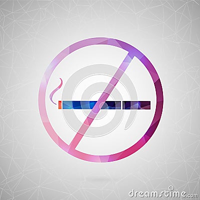 Abstract creative concept icon of cigarette. For web and mobile content isolated on background, unusual template design, fl Stock Photo