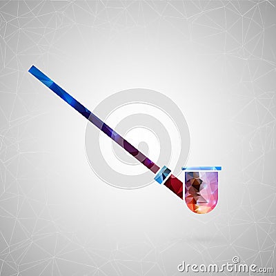 Abstract creative concept icon of hookah. For web and mobile content isolated on background, unusual template design, flat Stock Photo