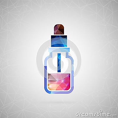 Abstract creative concept icon of vaping bottle. For web and mobile content isolated on background, unusual template design, flat Stock Photo