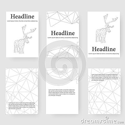 Abstract Creative concept vector background of the deer. Polygonal design style letterhead and brochure for business Vector Illustration