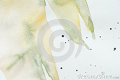 Abstract creative green watercolor painting Stock Photo