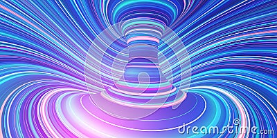 Abstract creative modern colorful uv background. Neon glowing twisted space lines Cartoon Illustration